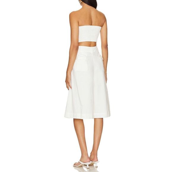 Free People Women's Sz 10 White Longline Shorts and Crop Top Minnie Set - Picture 10 of 10